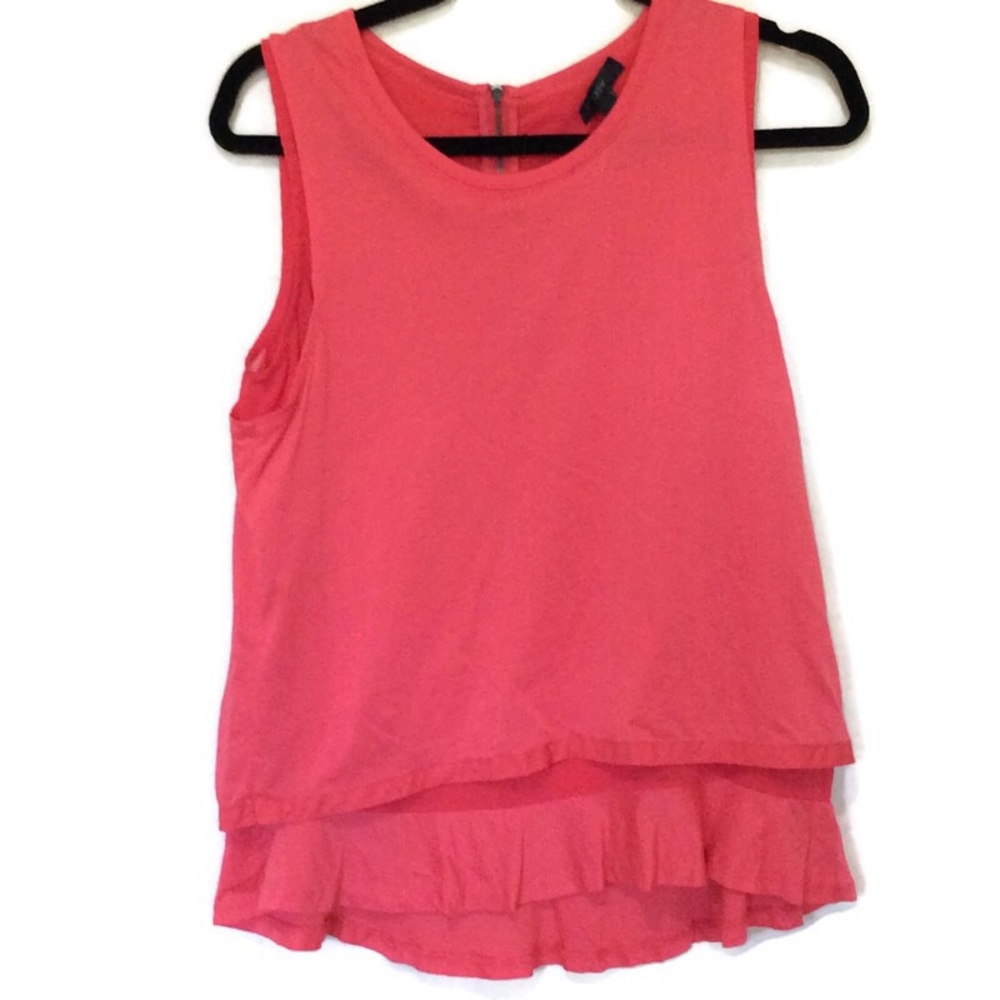 J. Crew Orange Layered Sleeveless Top sz S